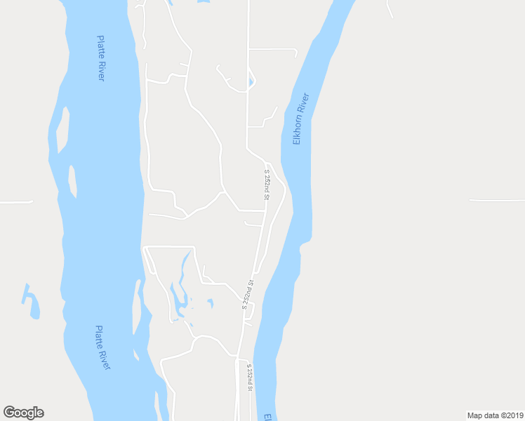 map of restaurants, bars, coffee shops, grocery stores, and more near 9900 South 252nd Street in Waterloo