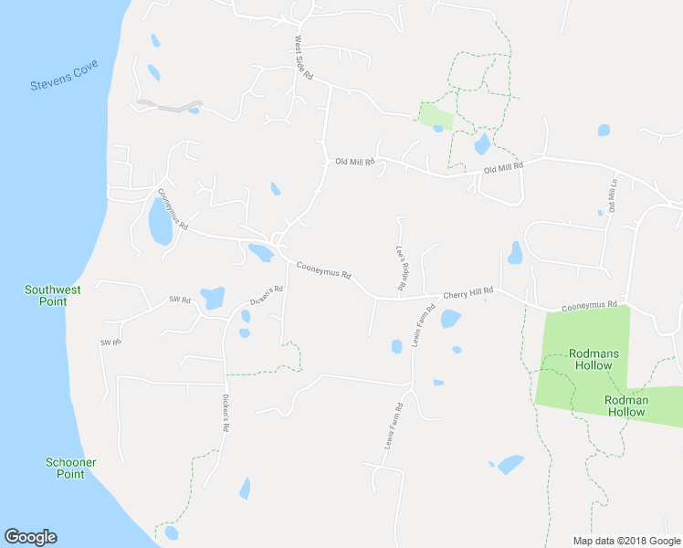 map of restaurants, bars, coffee shops, grocery stores, and more near 1272 Cooneymus Road in New Shoreham