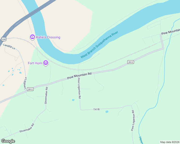 map of restaurants, bars, coffee shops, grocery stores, and more near 819 Pine Mountain Road in Lock Haven