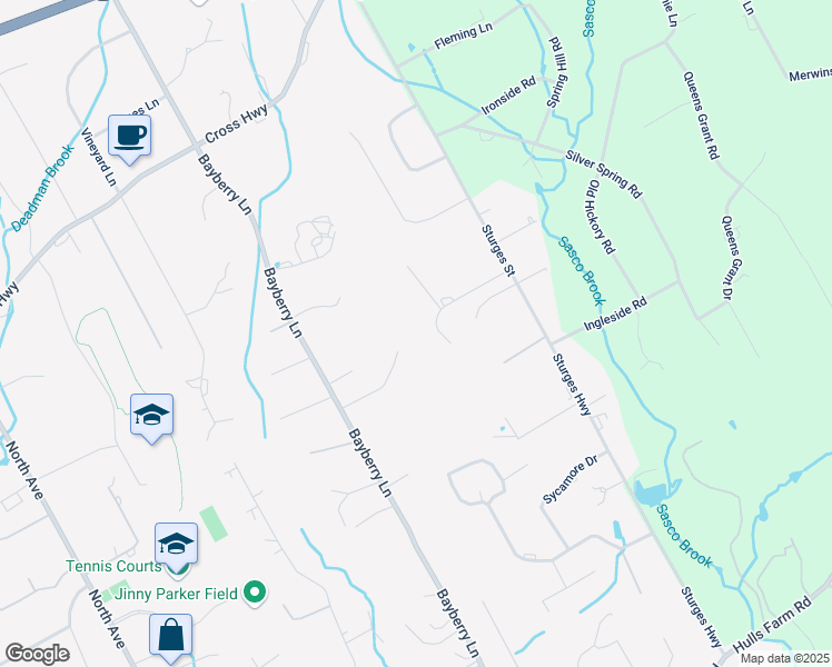 map of restaurants, bars, coffee shops, grocery stores, and more near 20 Dawn Drive in Westport