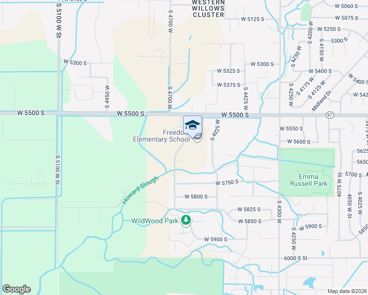 map of restaurants, bars, coffee shops, grocery stores, and more near 5632 South 4650 West in Hooper