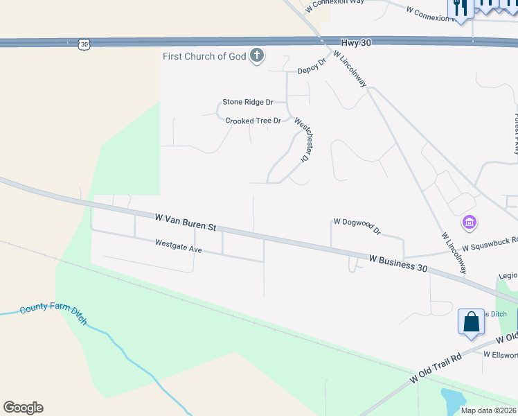 map of restaurants, bars, coffee shops, grocery stores, and more near 49 Stickler Road in Columbia City