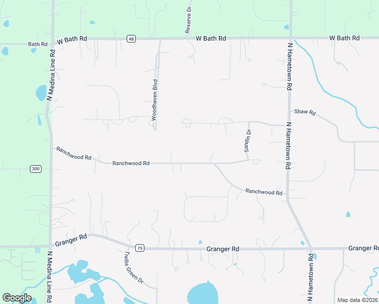 map of restaurants, bars, coffee shops, grocery stores, and more near 4587 Ranchwood Road in Akron