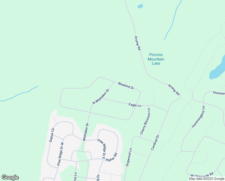 map of restaurants, bars, coffee shops, grocery stores, and more near 1212 North Whittaker Drive in Bushkill