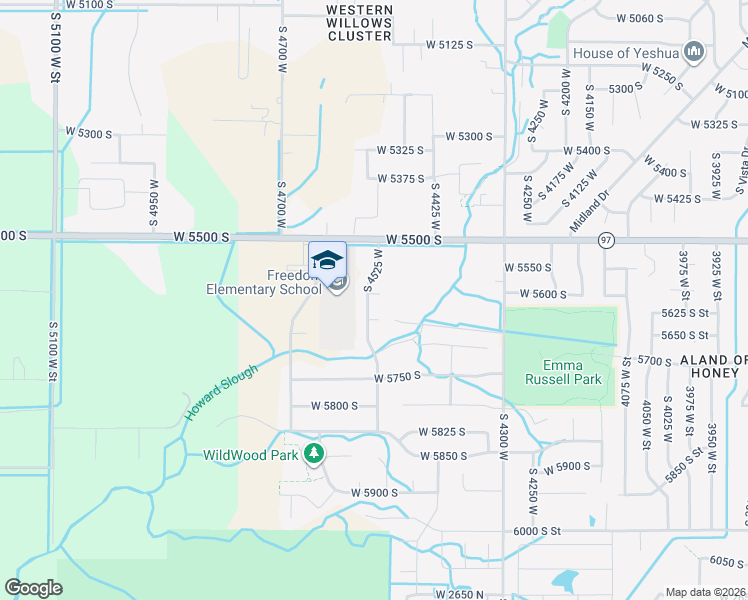 map of restaurants, bars, coffee shops, grocery stores, and more near 4521 West 5625 South in Hooper