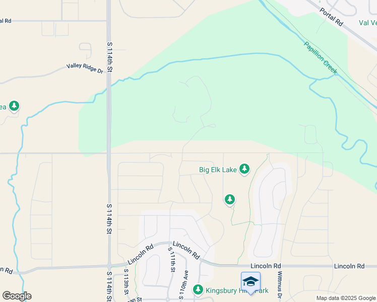 map of restaurants, bars, coffee shops, grocery stores, and more near 11094 Cornhusker Road in La Vista