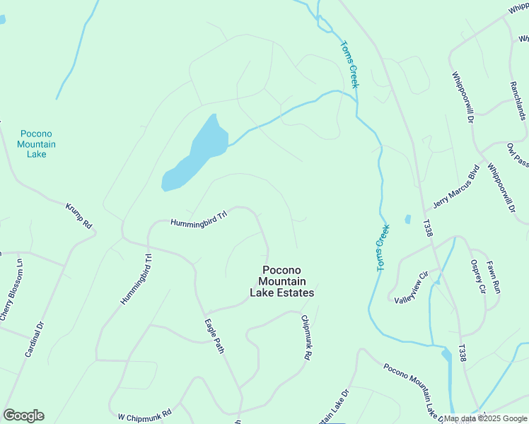 map of restaurants, bars, coffee shops, grocery stores, and more near 188 Hummingbird Trail in Pocono Mountain Lake Estates
