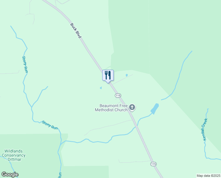 map of restaurants, bars, coffee shops, grocery stores, and more near 343 Buck Boulevard in White Haven