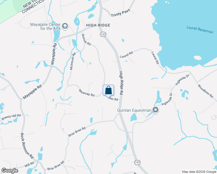 map of restaurants, bars, coffee shops, grocery stores, and more near 2770 High Ridge Road in Stamford