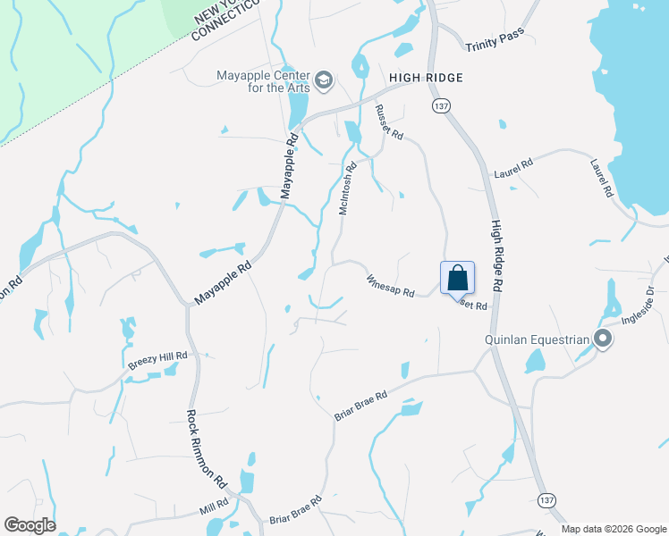 map of restaurants, bars, coffee shops, grocery stores, and more near 118 Winesap Road in Stamford