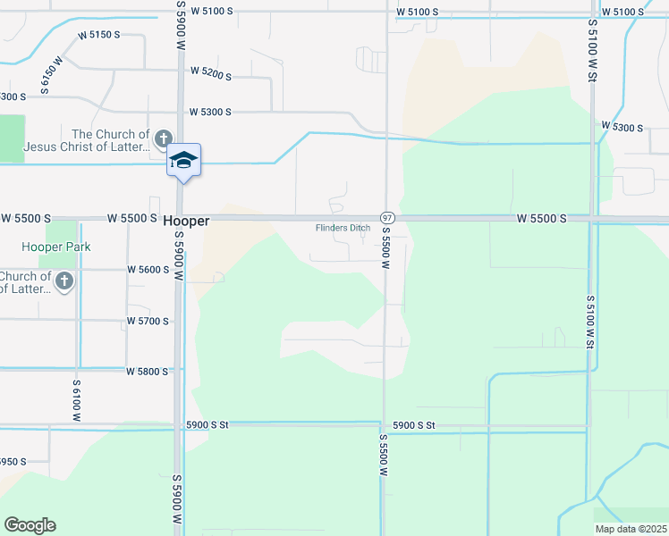 map of restaurants, bars, coffee shops, grocery stores, and more near 5597 West 5600 South in Hooper