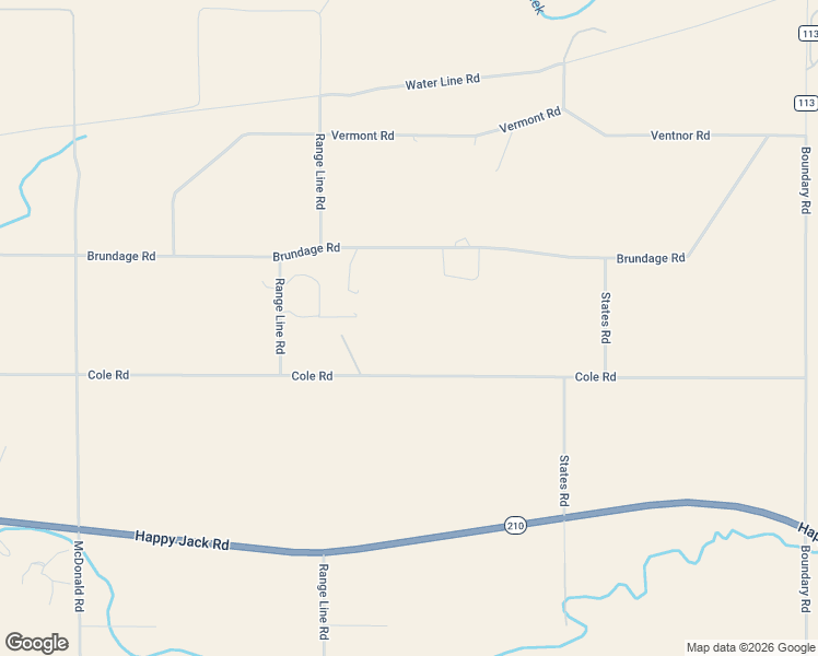 map of restaurants, bars, coffee shops, grocery stores, and more near 1210 Cole Road in Cheyenne