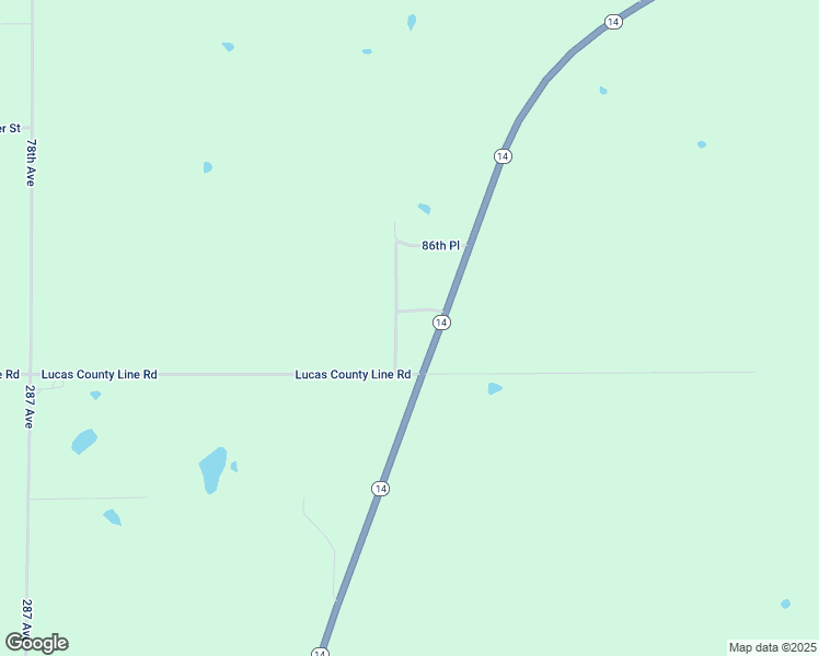 map of restaurants, bars, coffee shops, grocery stores, and more near 2491 Iowa 14 in Chariton