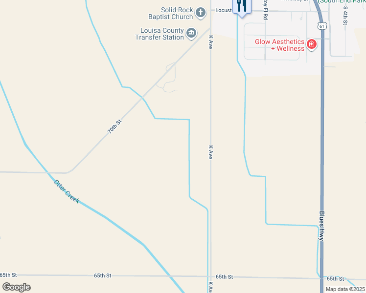 map of restaurants, bars, coffee shops, grocery stores, and more near 6501-7653 K Avenue in Wapello