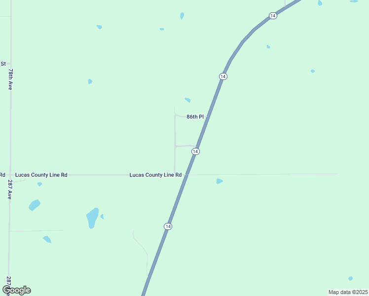 map of restaurants, bars, coffee shops, grocery stores, and more near 2491 Iowa 14 in Chariton
