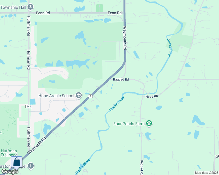 map of restaurants, bars, coffee shops, grocery stores, and more near 4107 Weymouth Rd in Medina