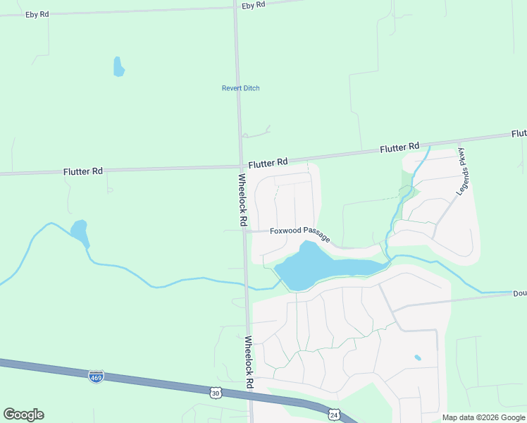 map of restaurants, bars, coffee shops, grocery stores, and more near 8705-8717 Pinsley Way in Fort Wayne