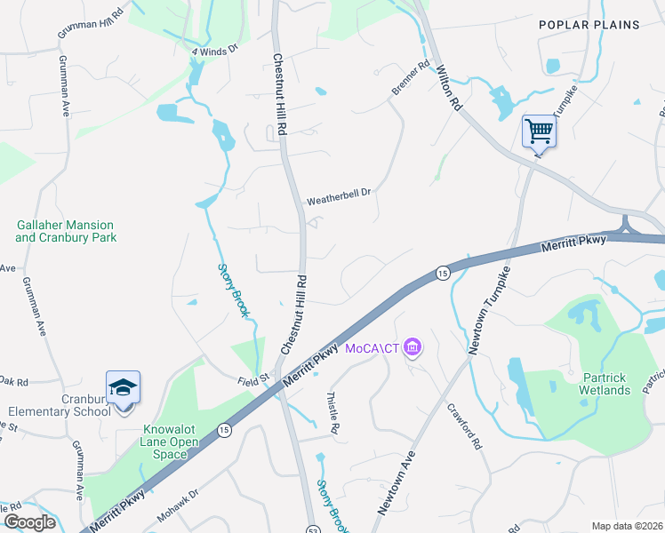 map of restaurants, bars, coffee shops, grocery stores, and more near 5 Pumpkin Stem in Norwalk