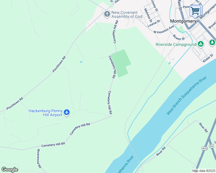 map of restaurants, bars, coffee shops, grocery stores, and more near 1284-1634 Cemetery Hill Road in Montgomery