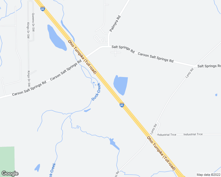 map of restaurants, bars, coffee shops, grocery stores, and more near Ohio Turnpike in Warren