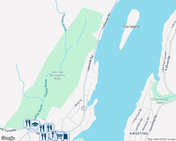 map of restaurants, bars, coffee shops, grocery stores, and more near in West Milford