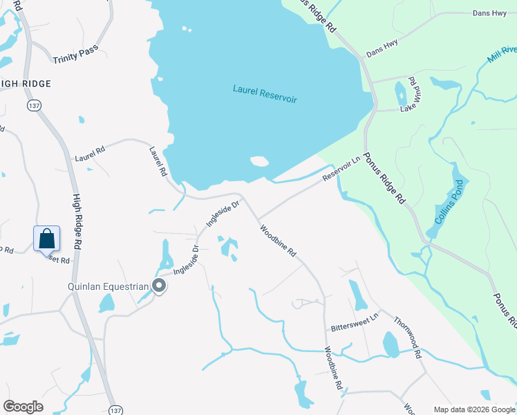 map of restaurants, bars, coffee shops, grocery stores, and more near 312 Laurel Road in Stamford