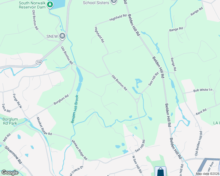 map of restaurants, bars, coffee shops, grocery stores, and more near 24 Saddle Ridge Road in Wilton