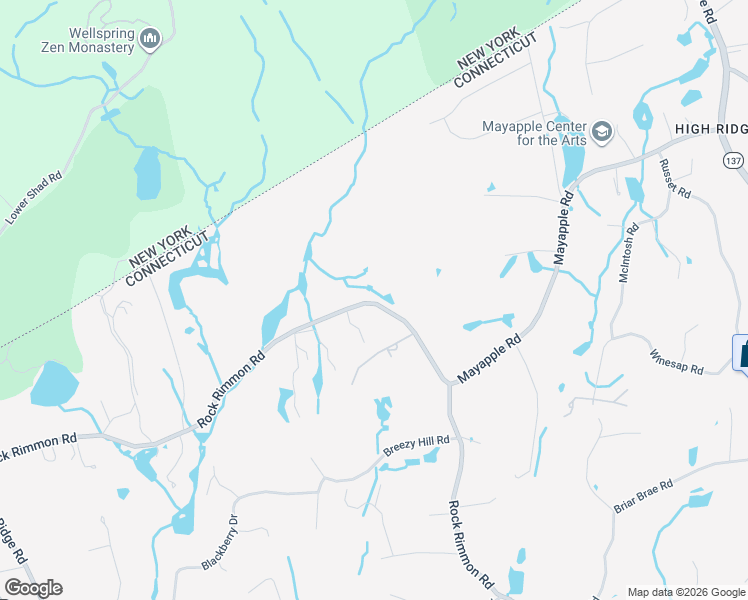 map of restaurants, bars, coffee shops, grocery stores, and more near 976 Rock Rimmon Road in Stamford
