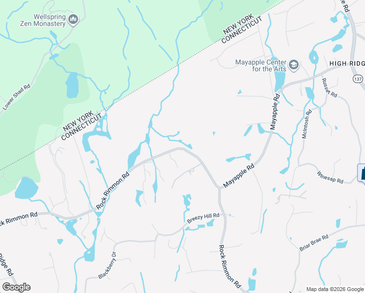 map of restaurants, bars, coffee shops, grocery stores, and more near 976 Rock Rimmon Road in Stamford