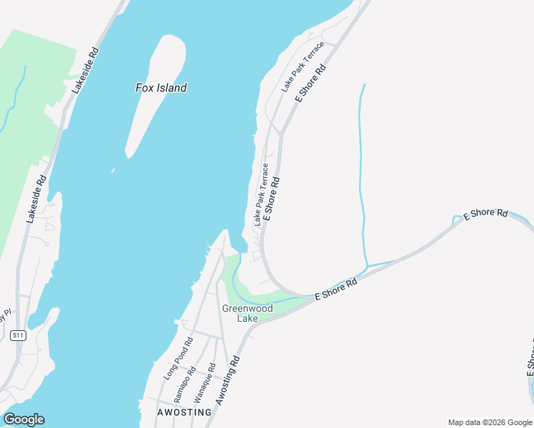 map of restaurants, bars, coffee shops, grocery stores, and more near 577 East Shore Road in West Milford