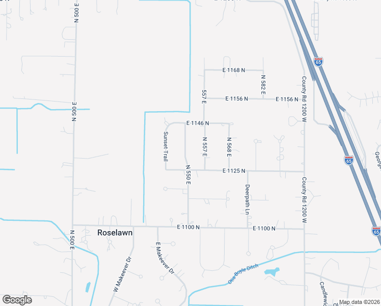 map of restaurants, bars, coffee shops, grocery stores, and more near 5556 East 1125 North in De Motte