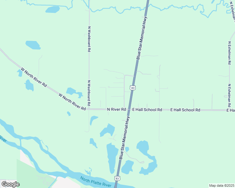 map of restaurants, bars, coffee shops, grocery stores, and more near 266 East Friendly Lane in North Platte