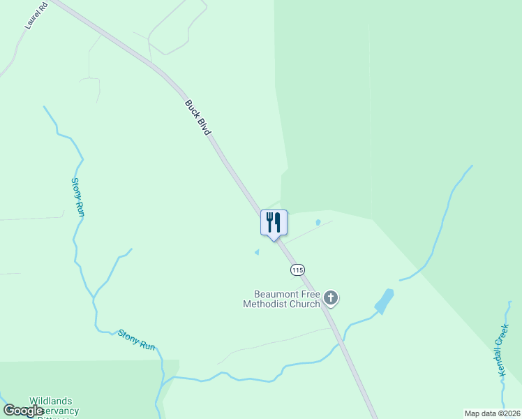 map of restaurants, bars, coffee shops, grocery stores, and more near 247 Buck Boulevard in White Haven