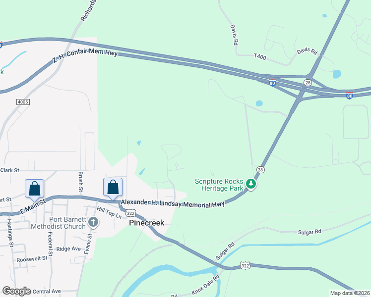 map of restaurants, bars, coffee shops, grocery stores, and more near 329 Ilo Estates in Brookville