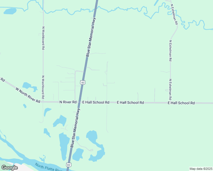 map of restaurants, bars, coffee shops, grocery stores, and more near 3528 North Cattail Road in North Platte