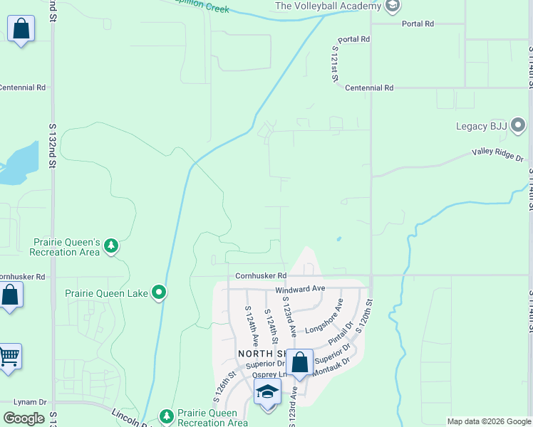 map of restaurants, bars, coffee shops, grocery stores, and more near 12355 Elk Ridge Cir in Papillion