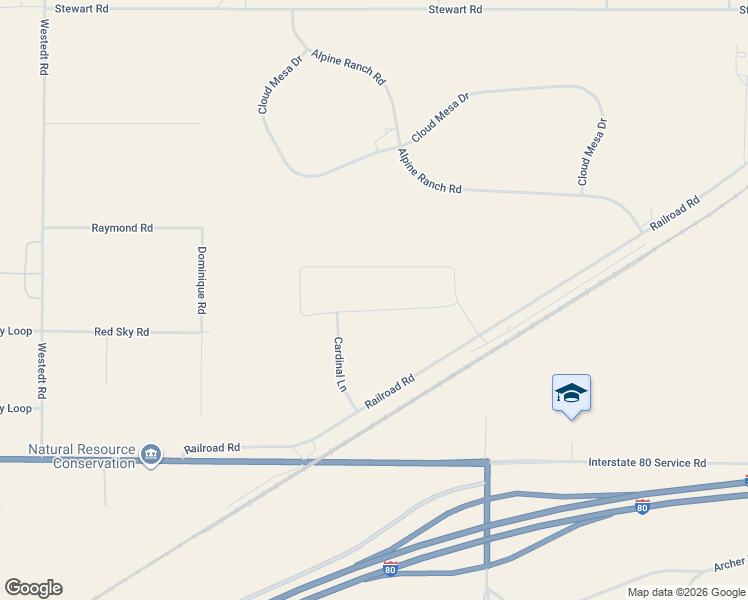 map of restaurants, bars, coffee shops, grocery stores, and more near 16348 Anna Loop in Cheyenne
