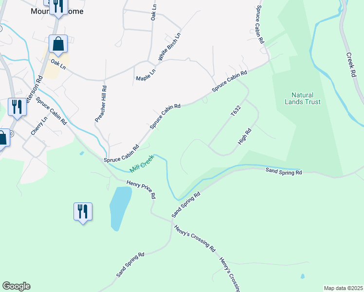map of restaurants, bars, coffee shops, grocery stores, and more near 4318 High Road in Cresco