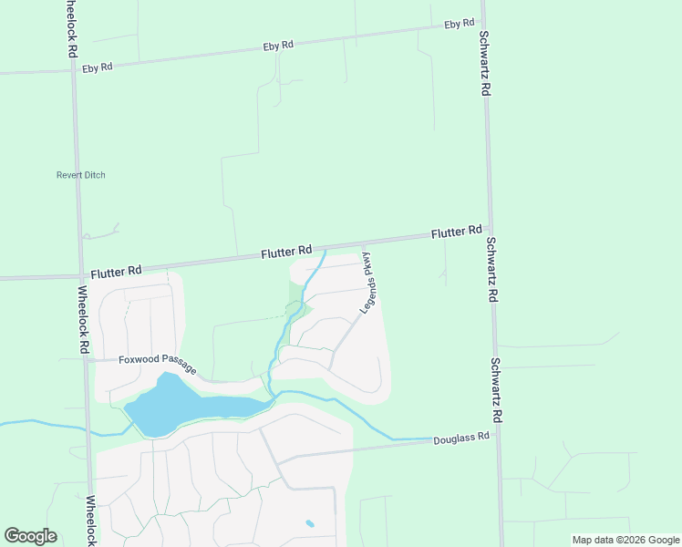 map of restaurants, bars, coffee shops, grocery stores, and more near 10205 Chambord Knoll in Fort Wayne