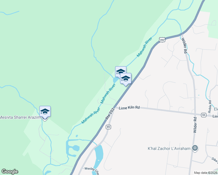 map of restaurants, bars, coffee shops, grocery stores, and more near 930 Haverstraw Road in Suffern