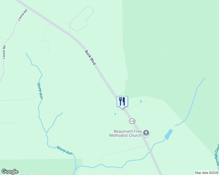 map of restaurants, bars, coffee shops, grocery stores, and more near 247-341 Buck Boulevard in Luzerne