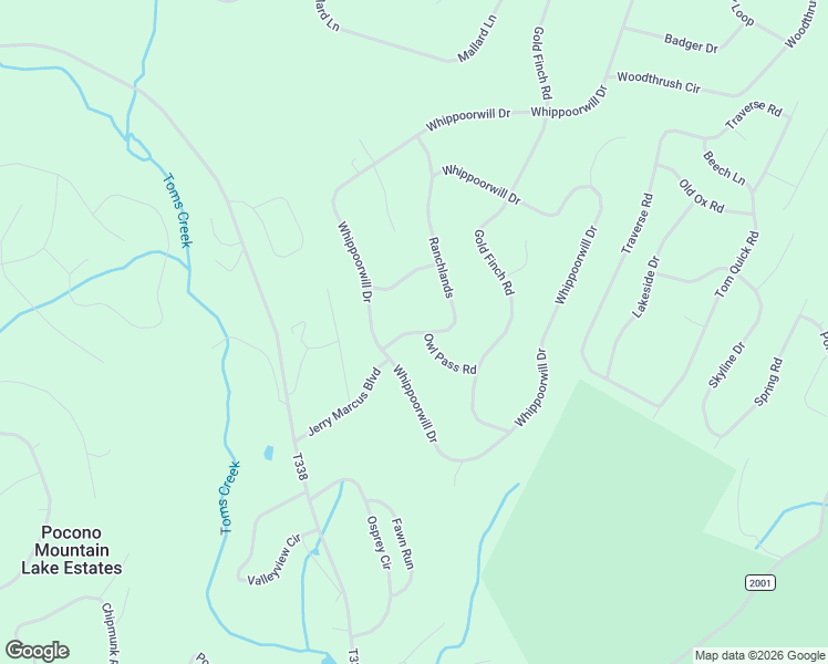map of restaurants, bars, coffee shops, grocery stores, and more near 311 Ranchlands in Pocono Ranch Lands