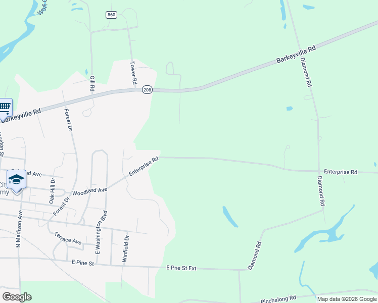 map of restaurants, bars, coffee shops, grocery stores, and more near 777 Enterprise Road in Grove City