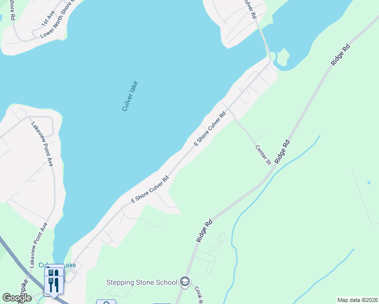 map of restaurants, bars, coffee shops, grocery stores, and more near 118 East Shore Culver Road in Branchville