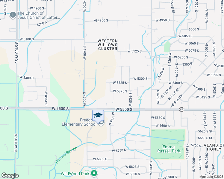 map of restaurants, bars, coffee shops, grocery stores, and more near 5364 South 4550 West in Hooper