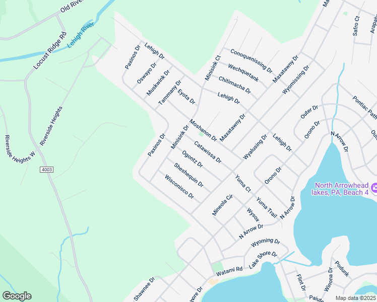 map of restaurants, bars, coffee shops, grocery stores, and more near 3129 Ogontz Drive in Monroe County