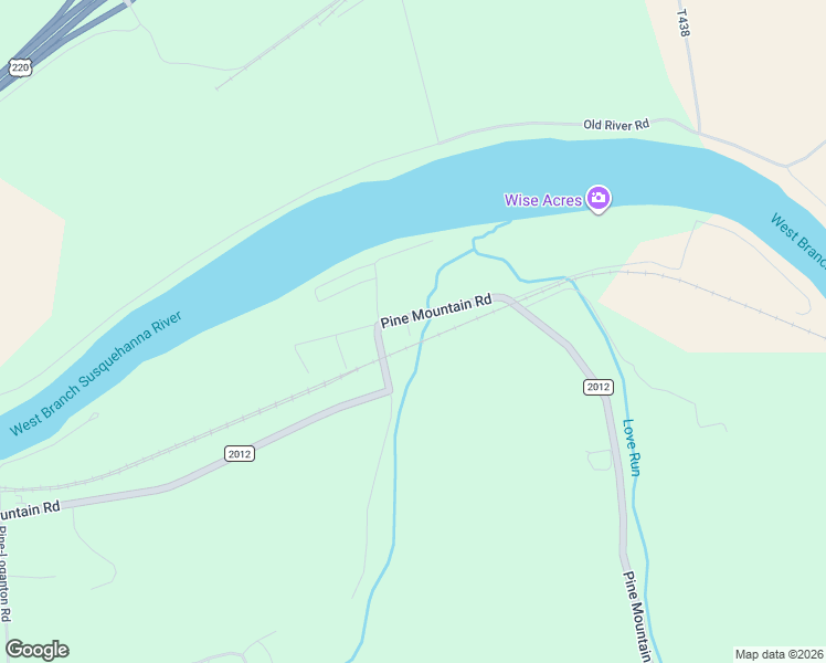 map of restaurants, bars, coffee shops, grocery stores, and more near 1276 Pine Mountain Road in Lock Haven