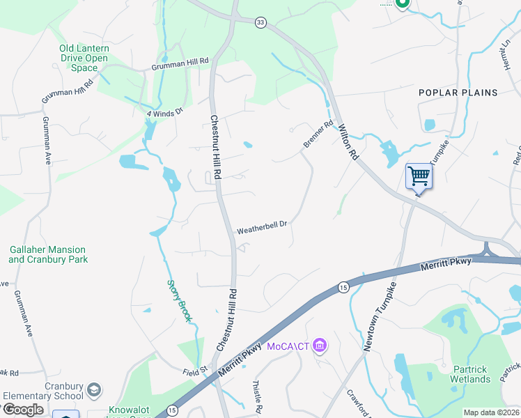 map of restaurants, bars, coffee shops, grocery stores, and more near 4 Kristen Lane in Norwalk