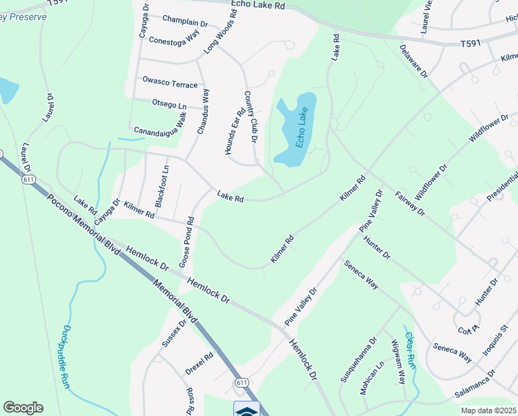 map of restaurants, bars, coffee shops, grocery stores, and more near 251 Lake Road in Monroe County