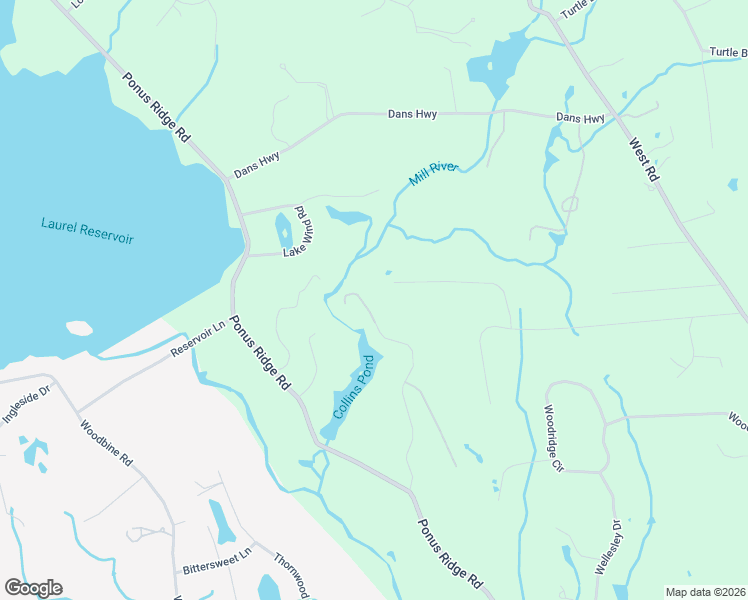 map of restaurants, bars, coffee shops, grocery stores, and more near 148 Ramhorne Road in New Canaan
